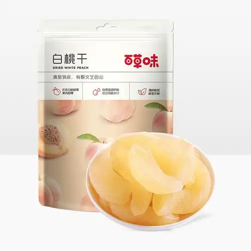 百草味 白桃干100g 蜜饯水果干特产 白桃果脯果 零食