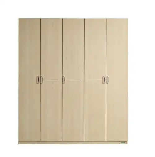 全友家居 简约木纹卧室家具木质储物大衣柜五门衣柜 106302