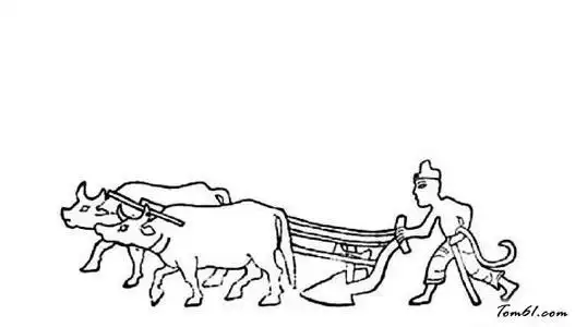 儿童耕田简笔画