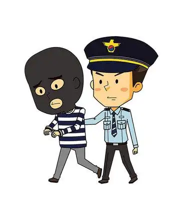 警察抓坏人素材