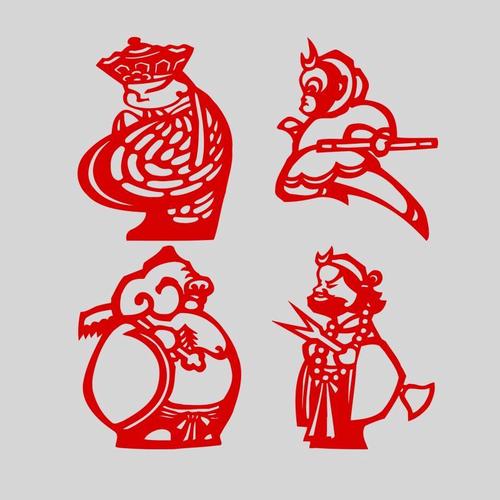 中国风纸质成品剪纸窗花名著西游记人物儿童幼儿园镂空作业贴纸画