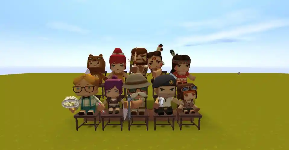 迷你世界 角色全家福 清水要当照相师