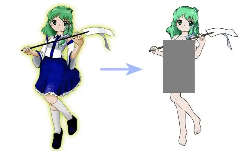 把新作zun绘早苗服装改成泳装