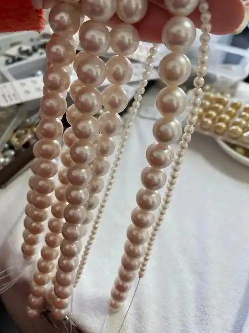 11351235超大点位无核极光淡水珍珠项链