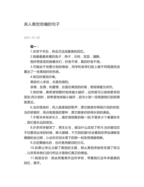 亲人离世悲痛的句子.docx 4页