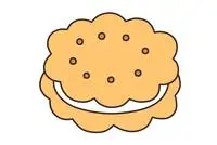 饼干简笔画彩色