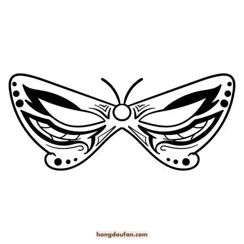 儿童画欣赏  蝴蝶面具的画法 面具的画法 蝴蝶