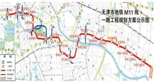 最新天津地铁11号线14个站点复工通车时间站点及线路图汇总
