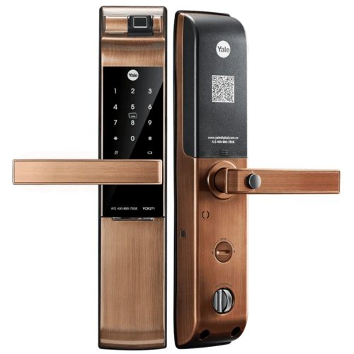 yale 耶鲁指纹锁yck271智能锁防盗门锁指纹密码锁全自动升级版电子锁