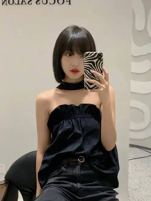 2021流行免打理网红一刀切短发100款