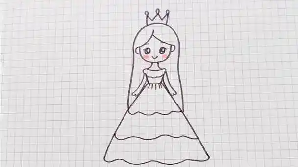 公主简笔画 公主简笔画简单又漂亮
