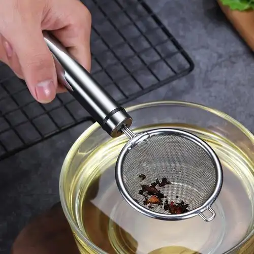 304不锈钢过滤勺隔油勺厨房捞面漏勺果汁豆浆过滤网漏烘焙滤油勺