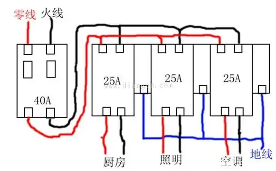 空气开关接线方法