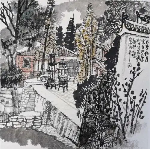 庐山《报恩观》写生