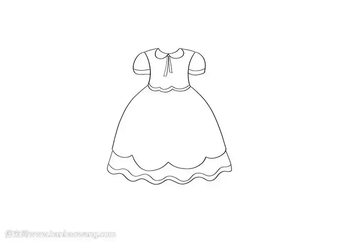 公主裙子怎么画