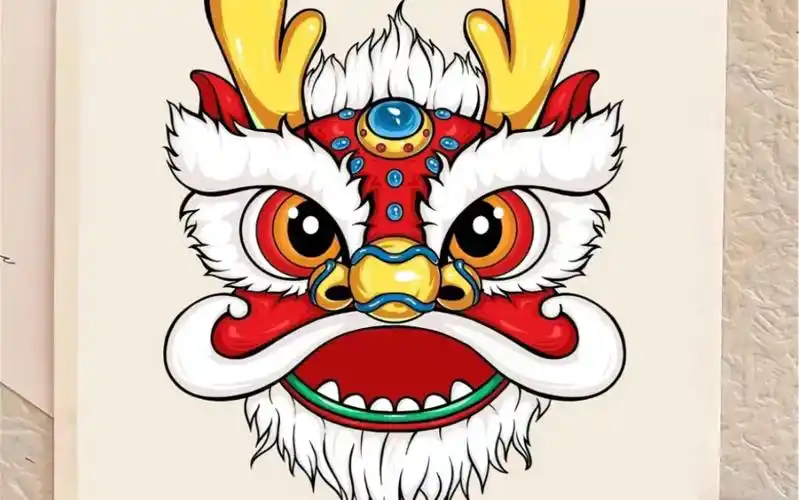 元旦快到了,2024年龙年来啦!教你画个新年的龙头