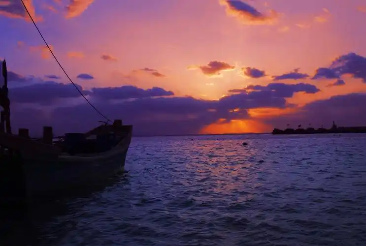 大连的海景晚霞一组