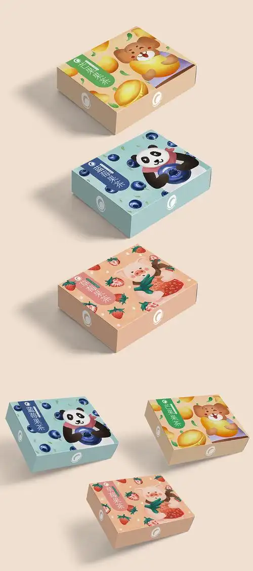 水果味果茶插画包装设计
