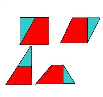 要求将剪开的两部分既能拼成直角三角形,平行四边形,还能拼成梯形的