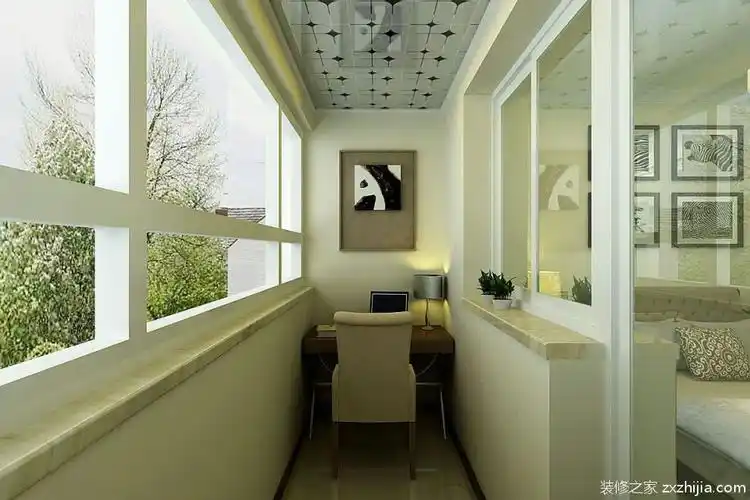 现代简约三居室阳台隔断装修效果图大全