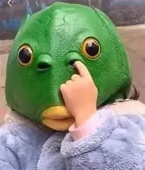 沙雕绿色鱼头表情包