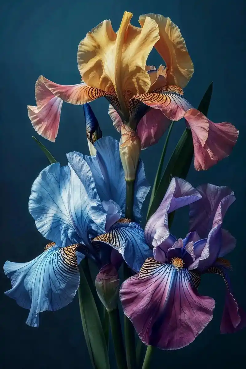 好一束美丽的鸢尾花 prompt.一张高清摄影照片,主体为一 - 抖音