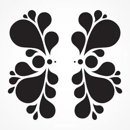黑白水滴花纹图案