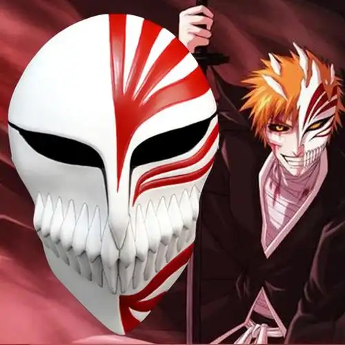 万圣节恐怖死神黑崎一护虚化面具 动漫cosplay道具 男鬼步舞面具