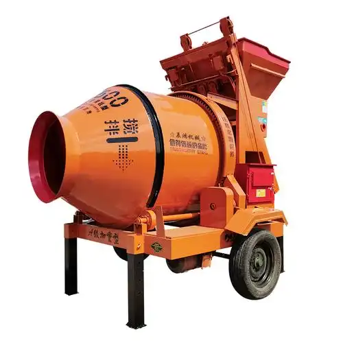 混凝土搅拌机爬斗式滚筒搅拌机建筑工地用自动上料水泥砂浆搅拌机