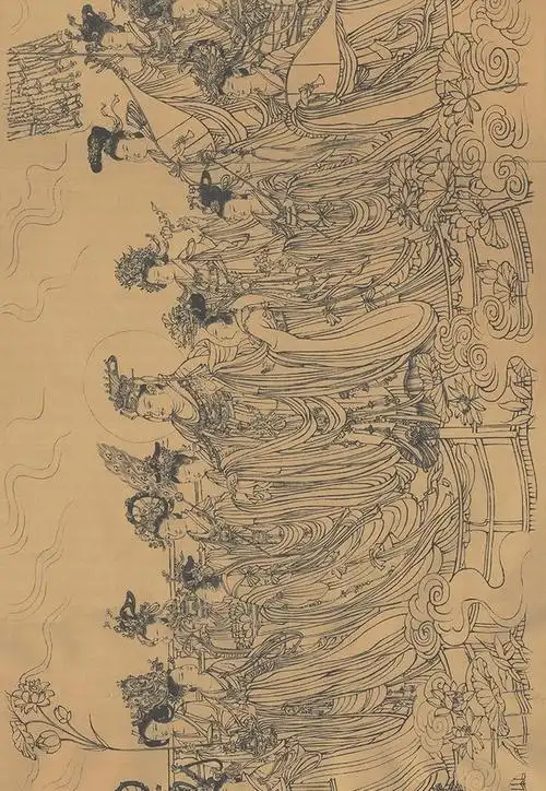 吴道子八十七神仙卷绢本