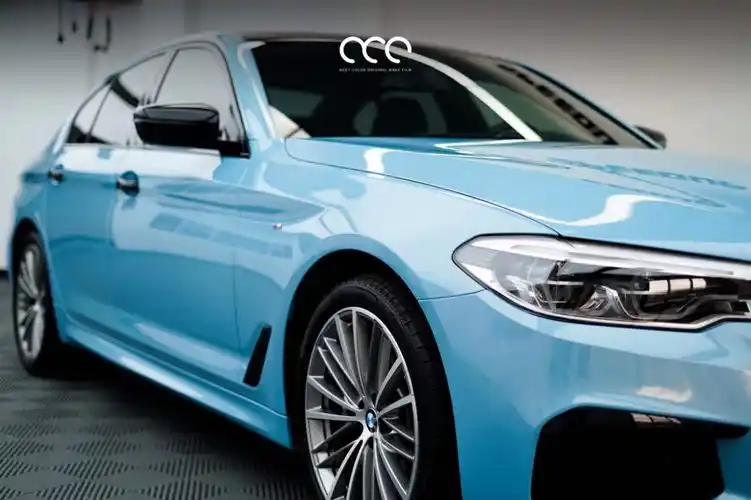 漫彩改色膜:宝马5系改色pet 冰晶蓝典藏版_搜狐汽车_搜狐网