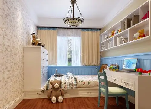 田园风格男孩儿童房吊灯设计图片_装信通网效果图