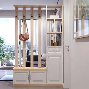 屏风隔断客厅现代简约带鞋柜图片