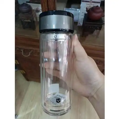 亚泰双层玻璃杯便携车载水杯子印字logo办公会议纪念广告礼品水杯