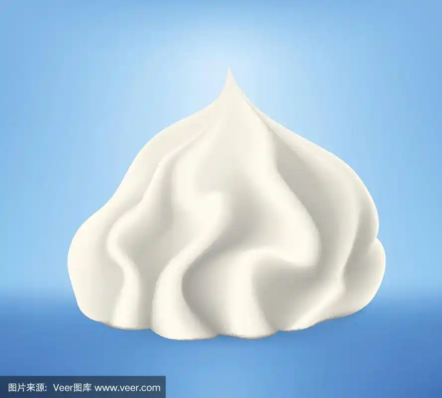 生奶油,矢量插图.
