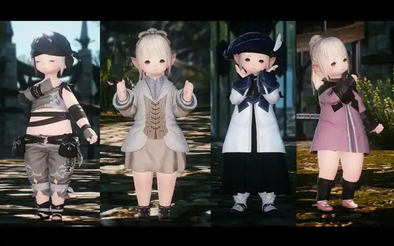 【ff14】2.0 重生之境 外观 15~28级迷宫副本服装&武器(母肥模特)