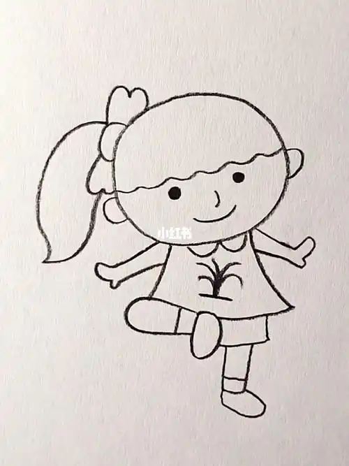 踢毽子  #我的运动日常  #简笔画手绘