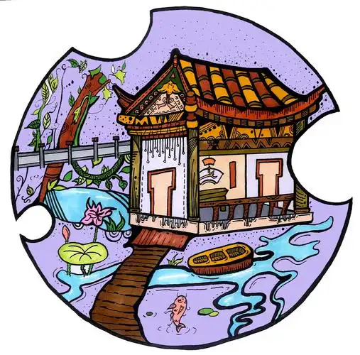 苏州园林建筑解构手绘|插画|艺术插画|ribito - 原创作品 - 站酷