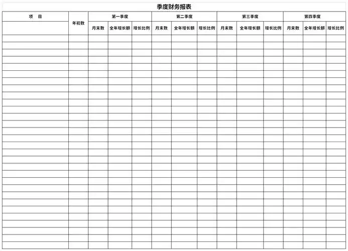 季度财务报表免费版