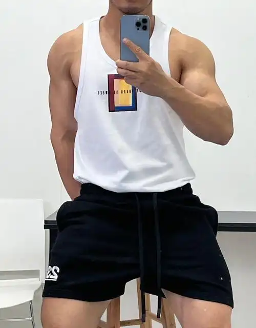 2-300斤加大码背心无袖t恤健身运动肌肉男体育生纯棉宽松加肥上衣
