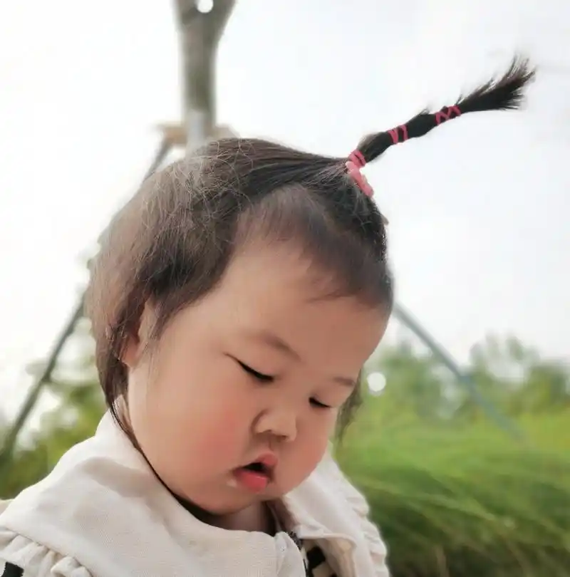 今天是冲天辫嘟嘟嘴女孩(头像篇) 嘟嘟嘴,流口水   萌娃来报到