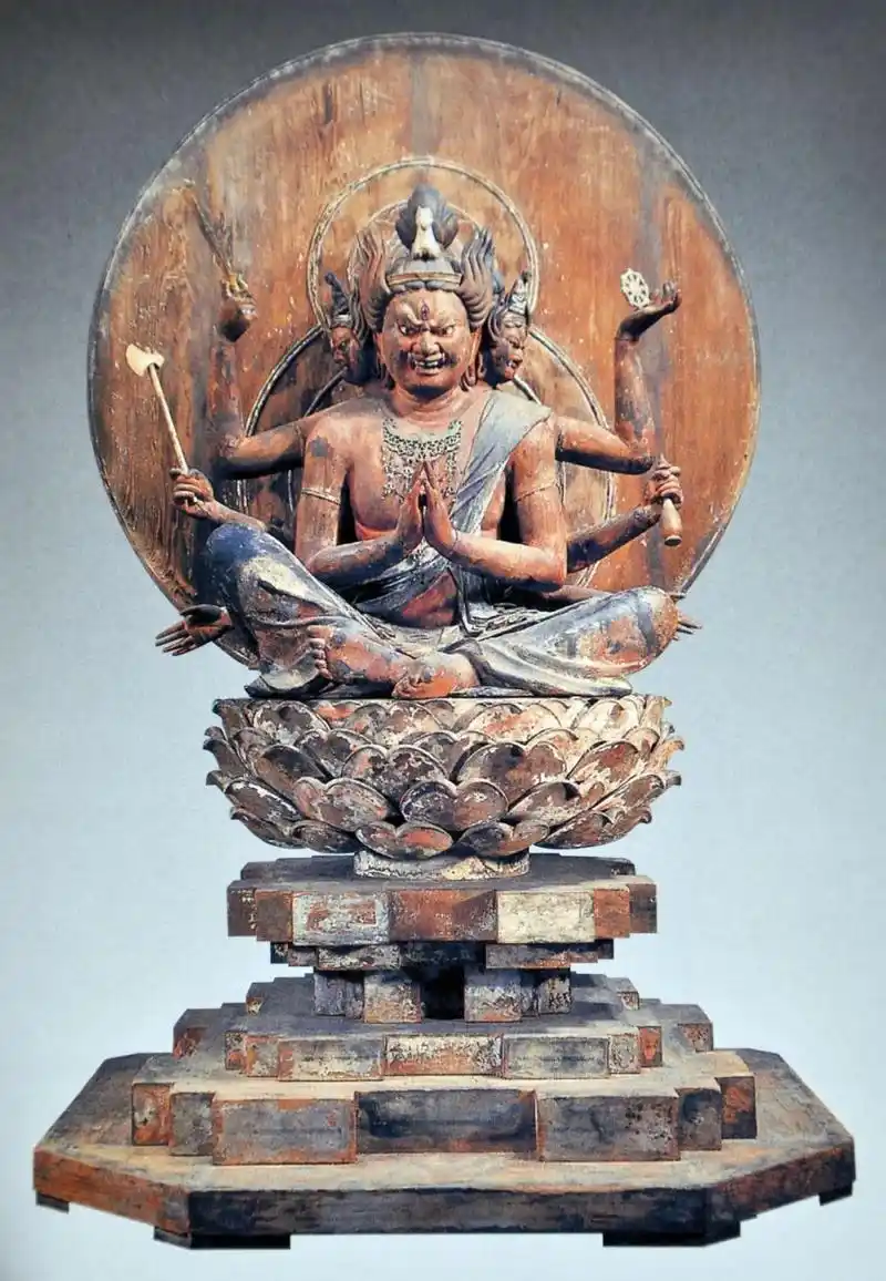 镰仓时代中山寺木雕马头观音菩萨像