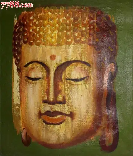 【羽桐轩】油画《佛》