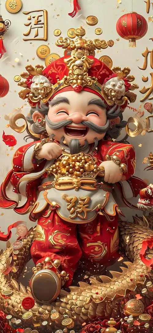 壁纸分享,财神到送财来,恭喜发财