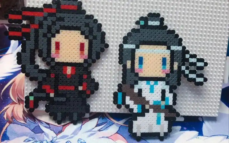 【拼豆】疯狂手速搞定一份魔道祖师拼豆——在做单的空隙时间里摸鱼