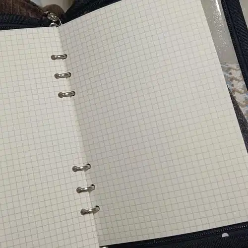 a5活页方格纸拉链本