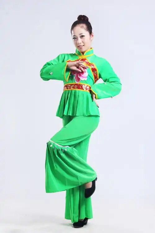 戈普旗东北大秧歌服装女中老年扇子舞演出服2019新 玫红色 xxl【图片