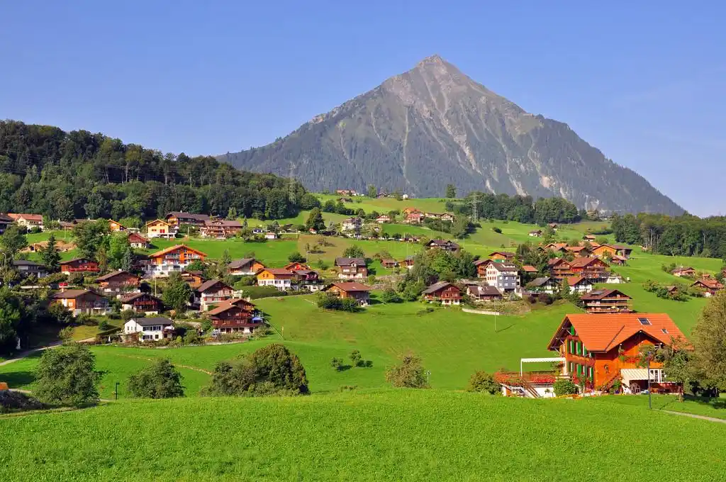 瑞士风景,瑞士伯尔尼阿尔卑斯山景观