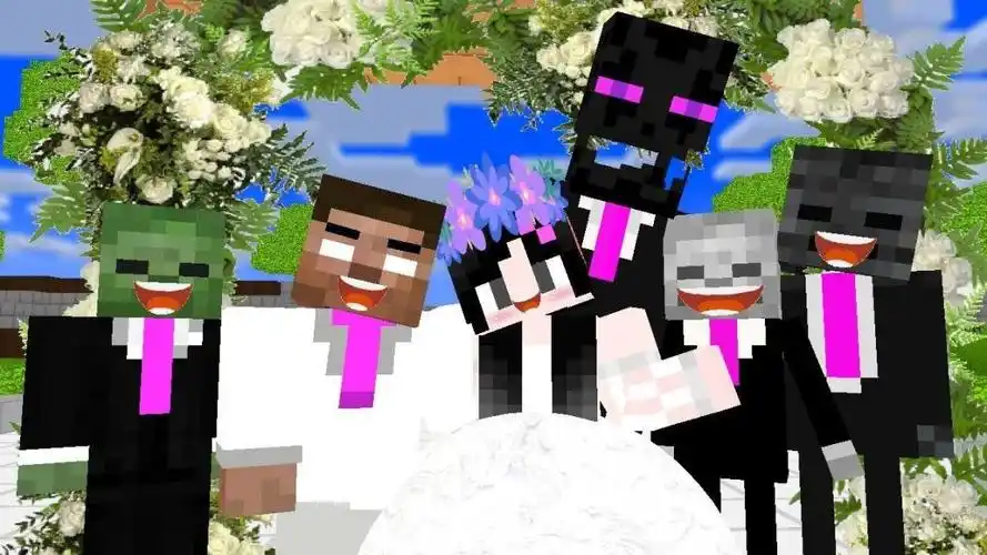 mc动画:苦力怕末影人参加him的婚礼