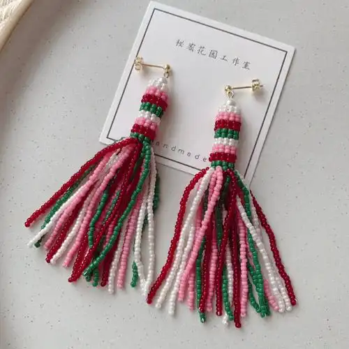 原创耳饰可爱流苏